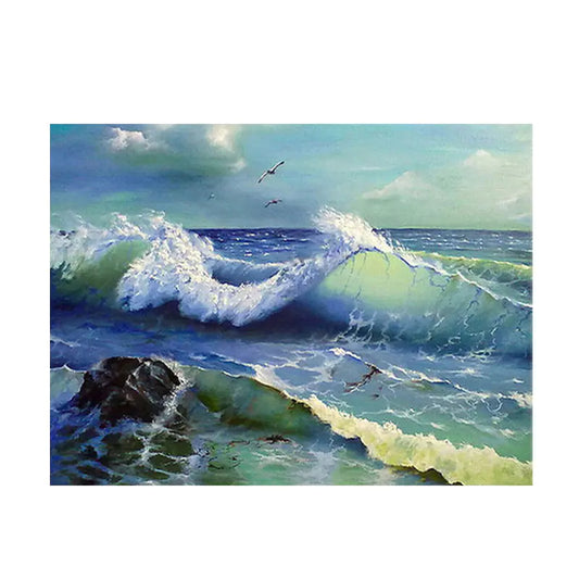 Green Ocean Diamond Painting Wall Art Decor
