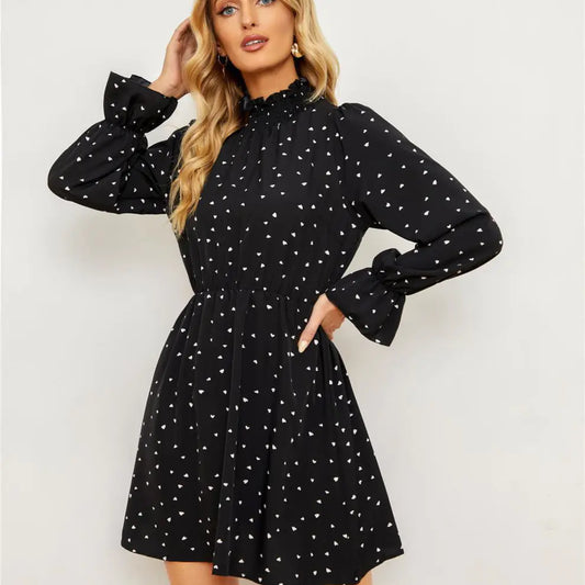 Women's Long Sleeve Slimming Turtleneck Dress