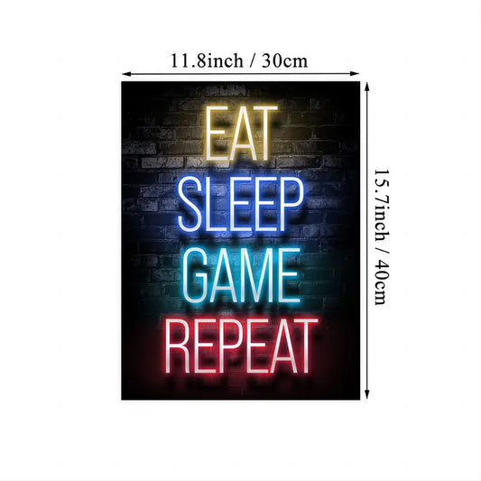 Gamer Quotes Canvas Poster Wall Art Decor (11.8"x15.7")