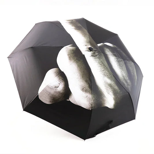Middle Finger Folding Umbrella - Disdain Gesture Design