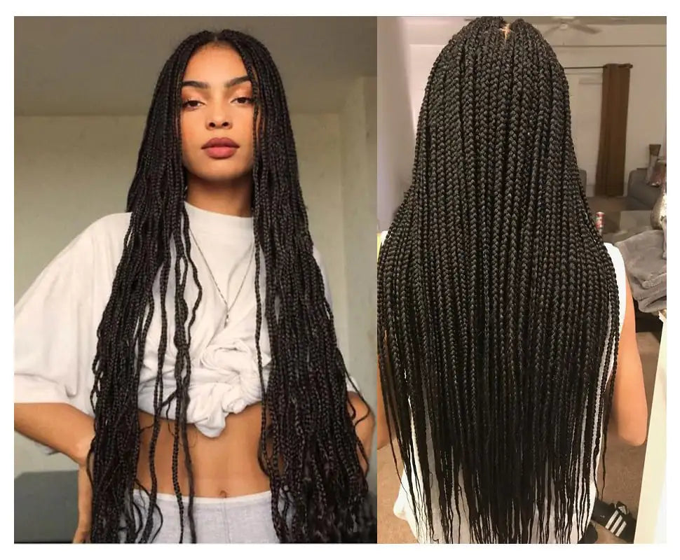 Long Curly wig Hood with Braids