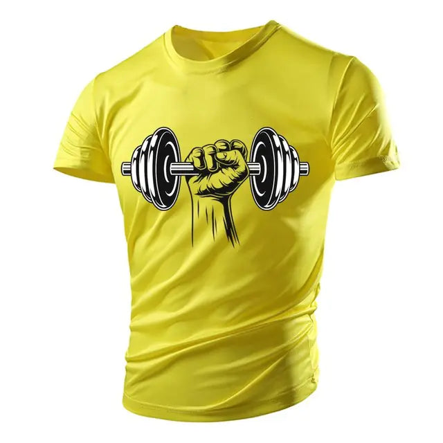 3D Printed Fitness Dumbbells & Polyester Men's T-Shirts