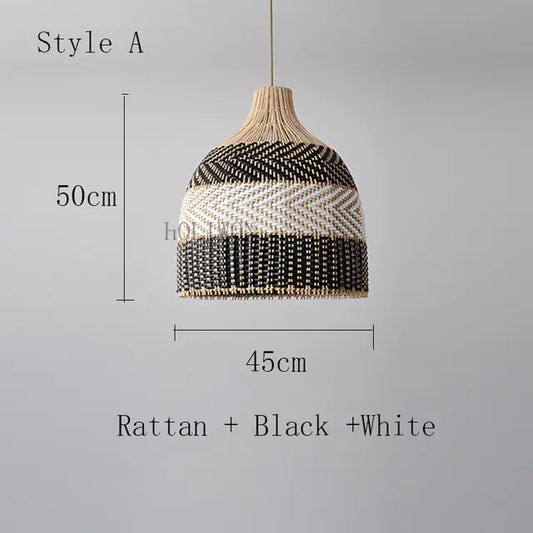 Vintage Rattan Pendant Lamp for Dining Room Decor
