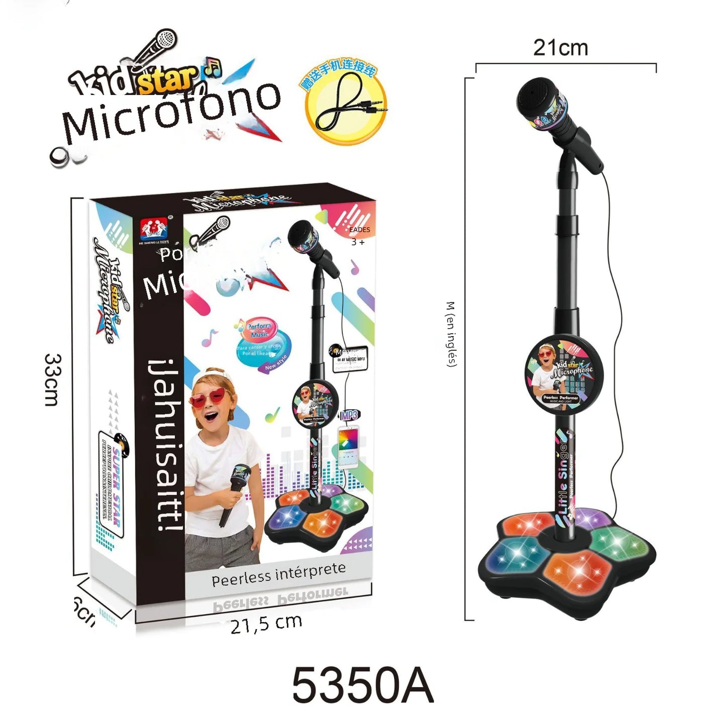 Children's Karaoke Microphone with Stand Toy