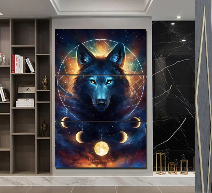 3-Piece Canvas Wall Art - Wolf Decor