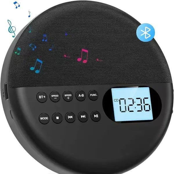 Multifunction Bluetooth CD Player with Stereo Speakers