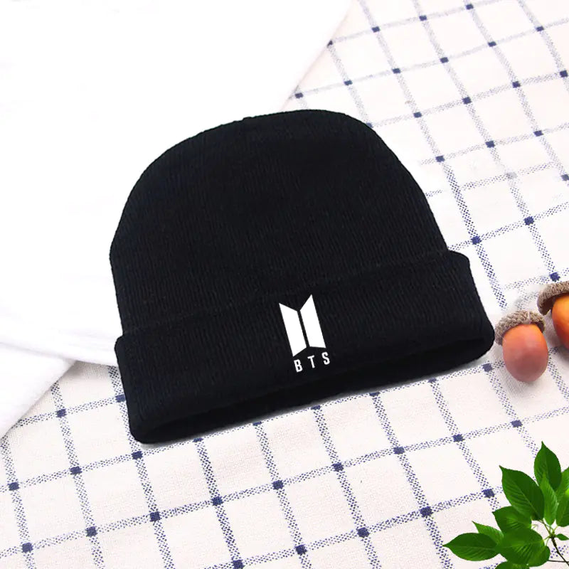 BTS Beanie Hat, Knitted Wool Cap