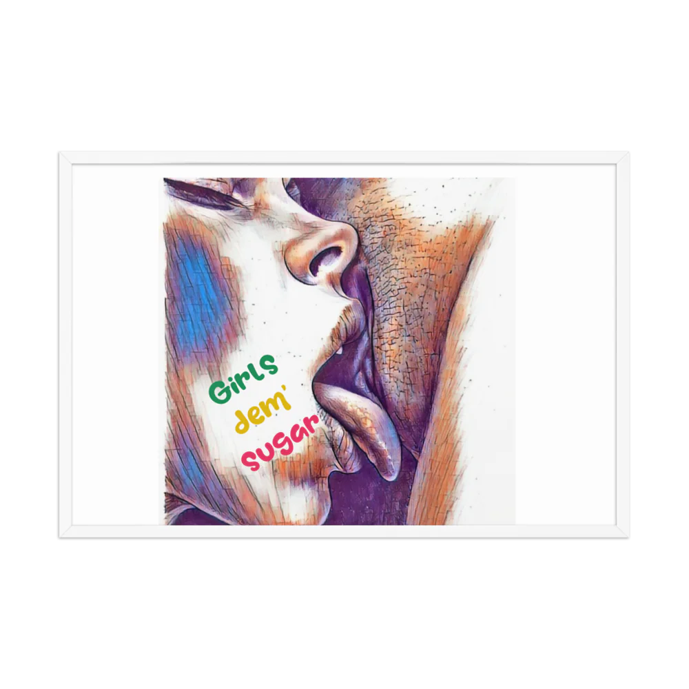 Erotic Art on Enhanced Matte Paper Framed Poster (in)