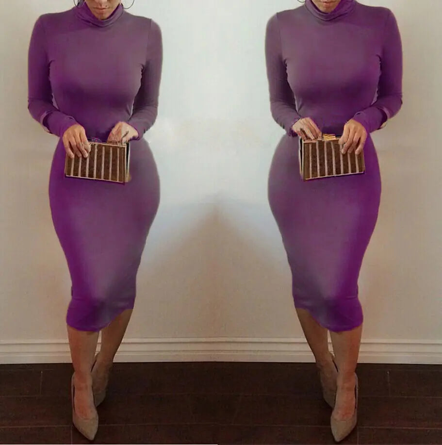 Autumn Winter Bandage Dress & Long Sleeve