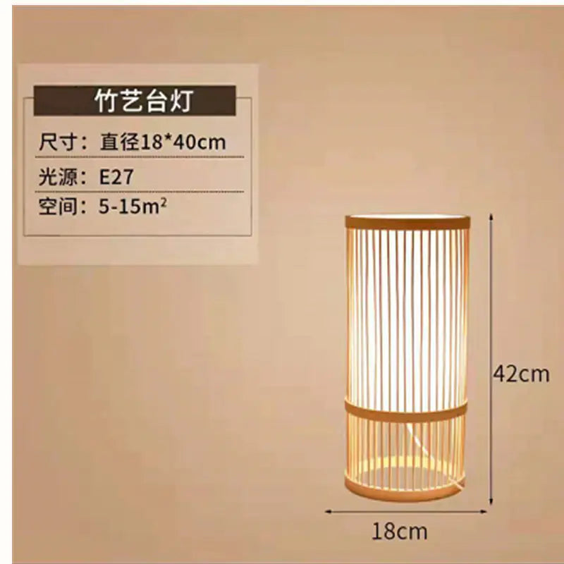 New Chinese Style Wooden Bedside Lamp for Home Decor