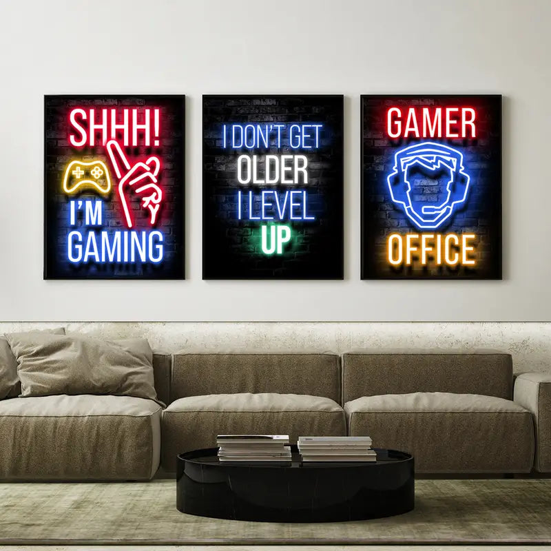 Gamer Quotes Canvas Poster Wall Art Decor (11.8"x15.7")