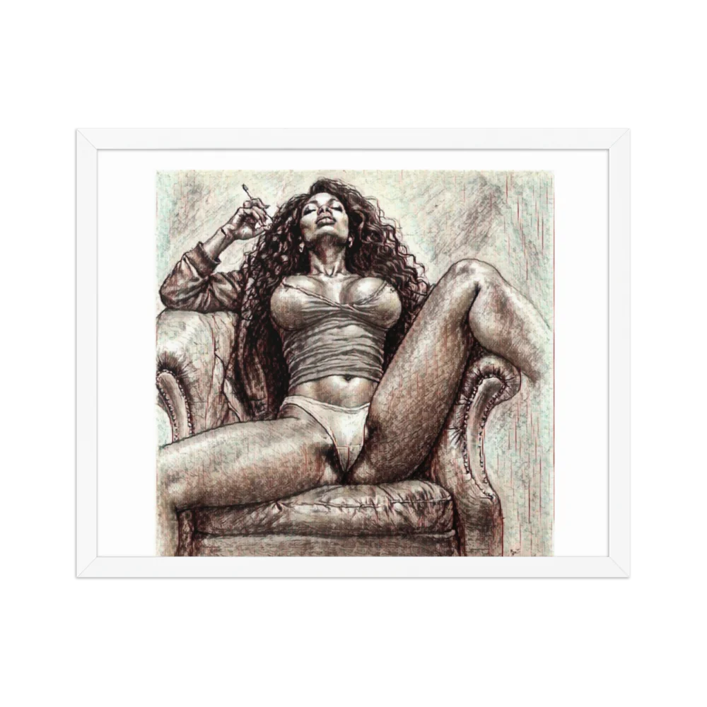 Erotic Art on Enhanced Matte Paper Framed Poster (in)