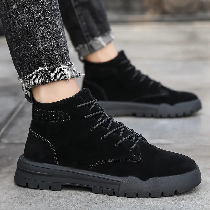 Men's Solid Color Boots
