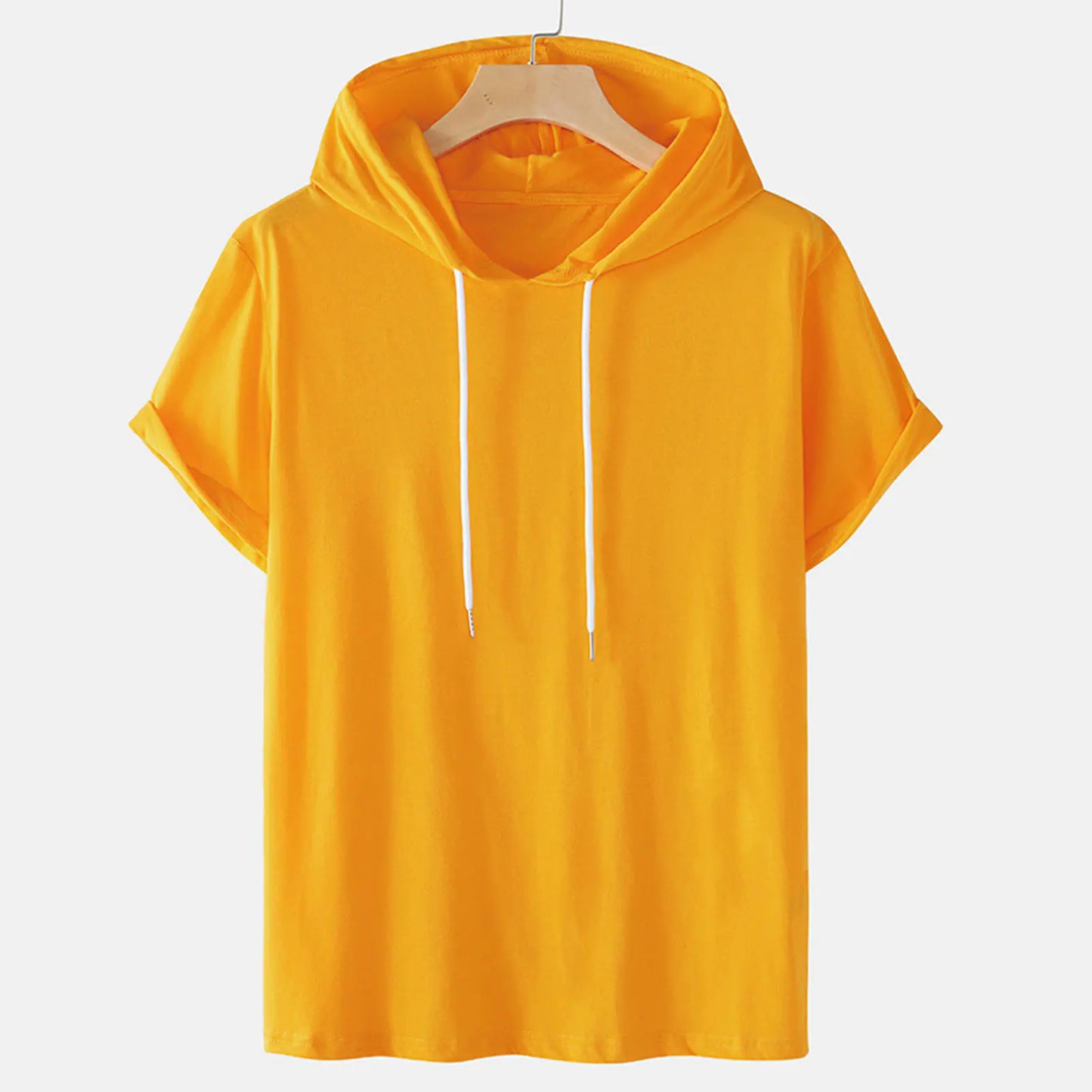 Unisex Hooded T-Shirts with Drawstring (Summer)