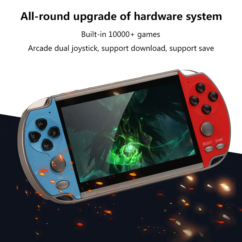 X7 4.3" Handheld Game Console with 10000 Games