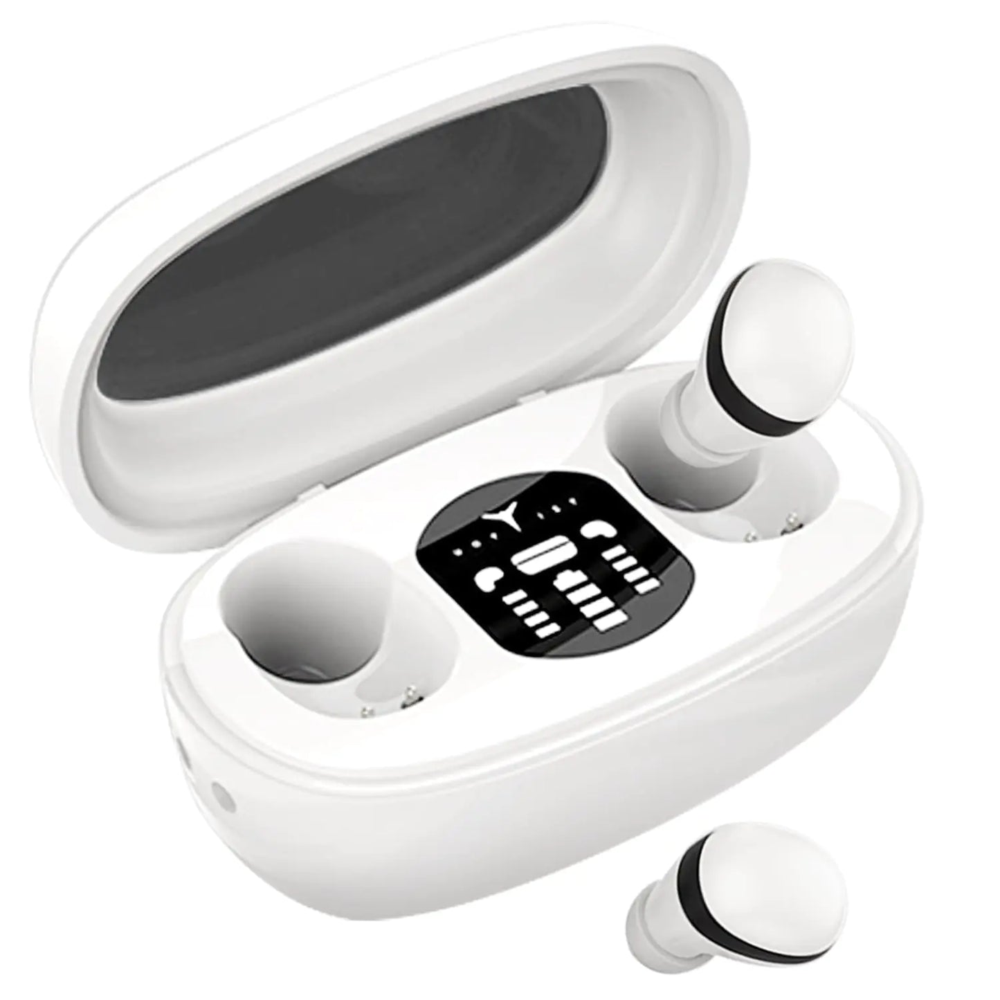 Invisible Sleep Headphones，Small Wireless Sleep Earbuds for Side Sleepers，Sleepbuds Comfortable Noise BlockingIPX6 Waterproof Tiny Headphones for Sleeping (White)
