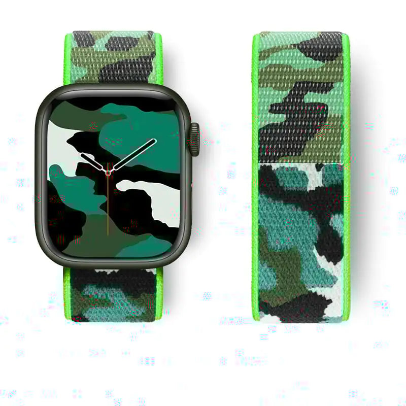 Woven Camouflage Nylon Loop Sports Watch Strap