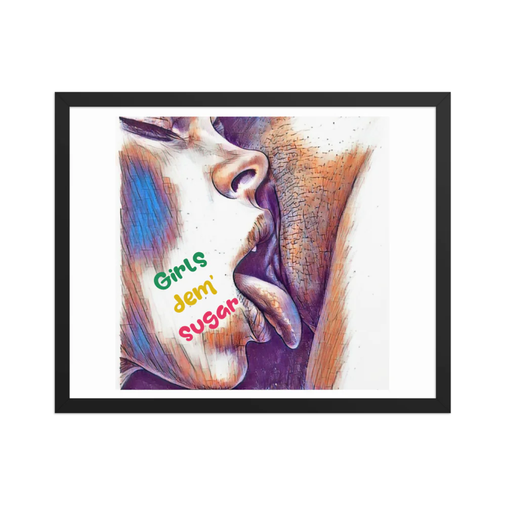 Erotic Art on Enhanced Matte Paper Framed Poster (in)