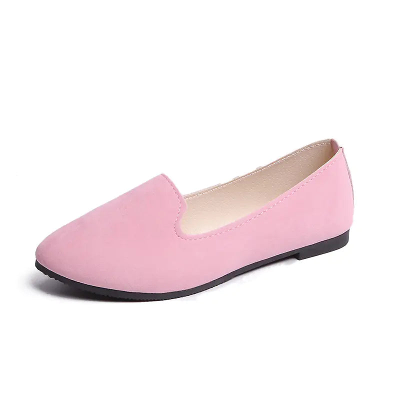 Women's Flat Shoes - Comfortable Candy Color Work Footwear