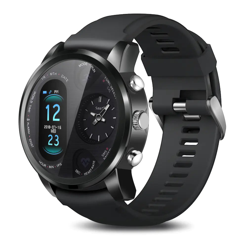 Dual Time Zone Display Smart Watch