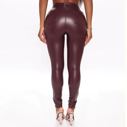 High Waist Tight Fitting Trousers