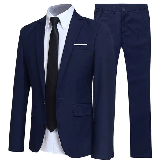 Men's Slim Fit Formal Suit for Weddings and Business
