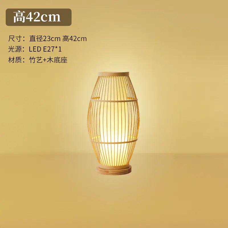 New Chinese Style Wooden Bedside Lamp for Home Decor