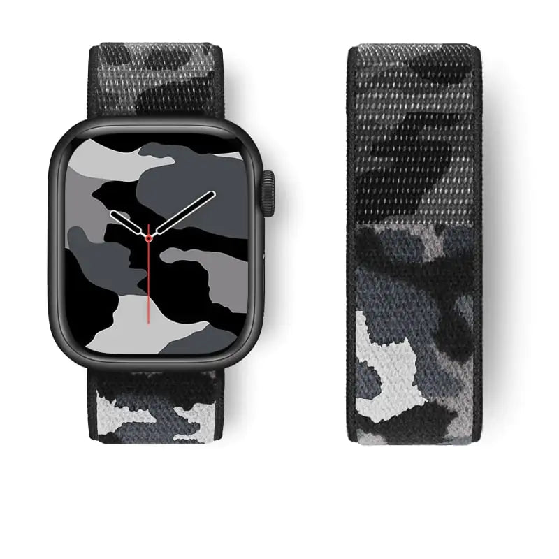 Woven Camouflage Nylon Loop Sports Watch Strap