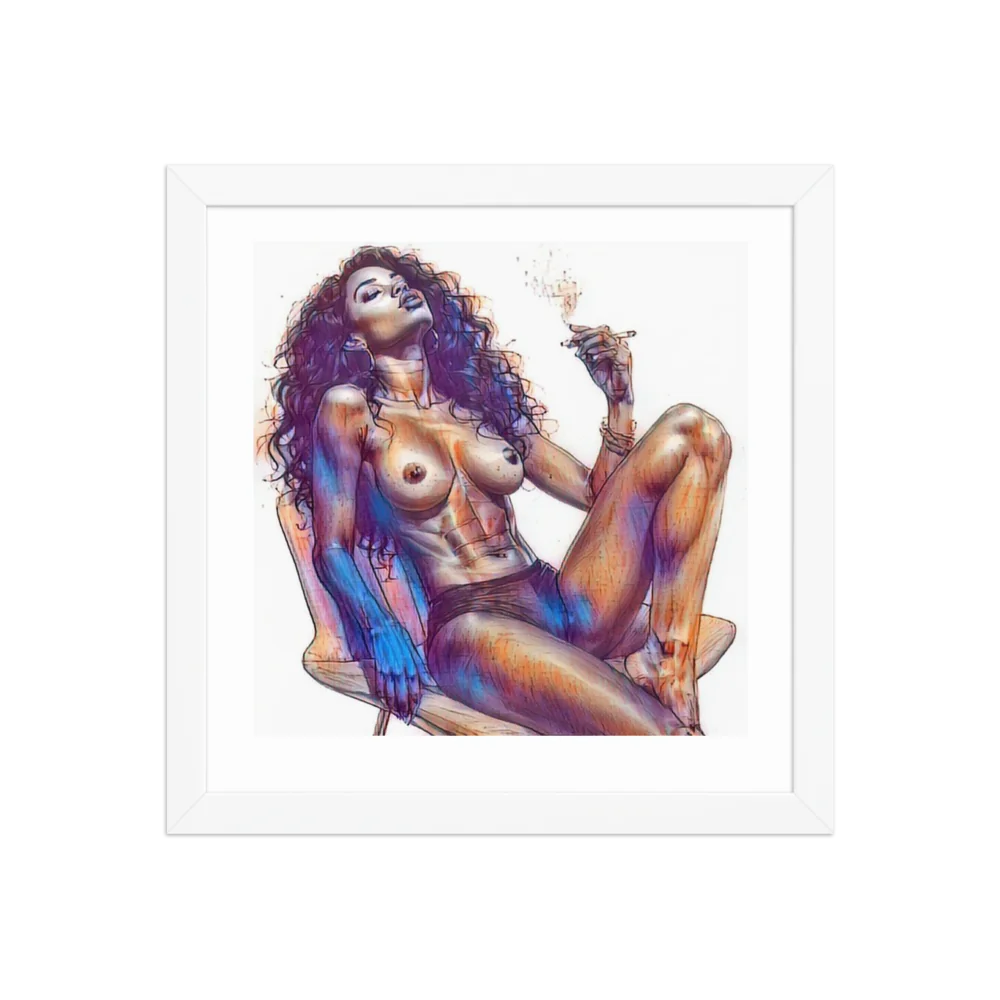 Erotic Art on Enhanced Matte Paper Framed Poster (in)