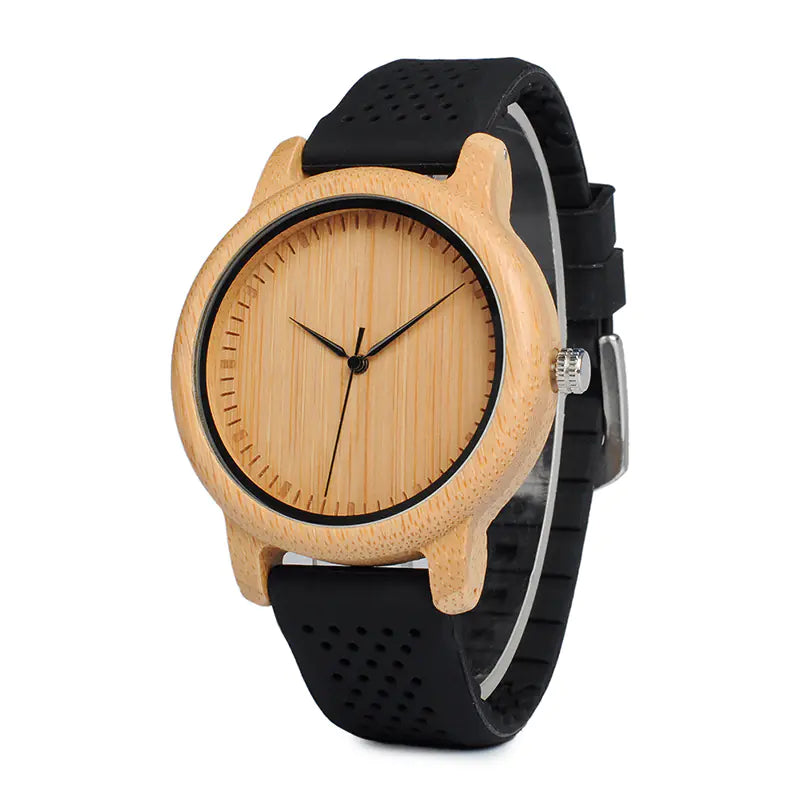 Bamboo Wood and Silicone Watches Available