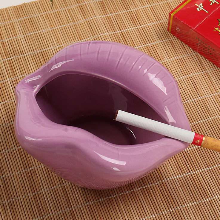 Creative Ceramic Big Lips Ashtray for Home Decor