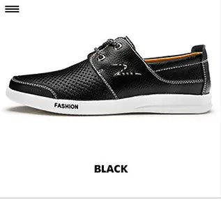 Men's Genuine Leather Casual Sneakers