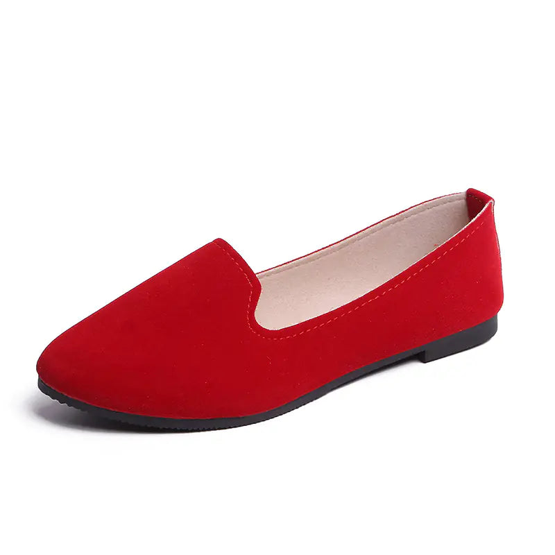 Women's Flat Shoes - Comfortable Candy Color Work Footwear