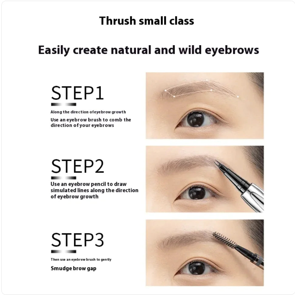 Waterproof Dual-Fork Eyebrow Pencil