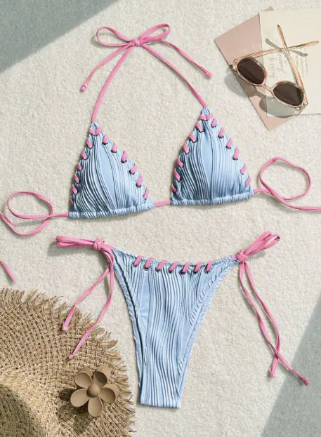 Sexy Solid Color Bikini Set