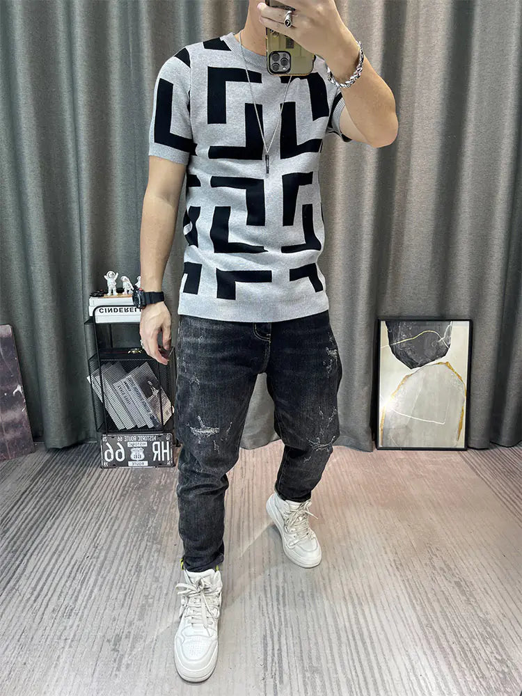 Slim Fit Cotton Men's T-Shirt for Street Style