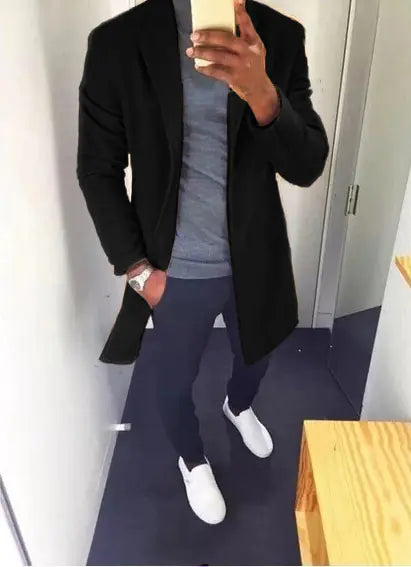 Men's Trench Coat, Wool Overcoat, Outerwear