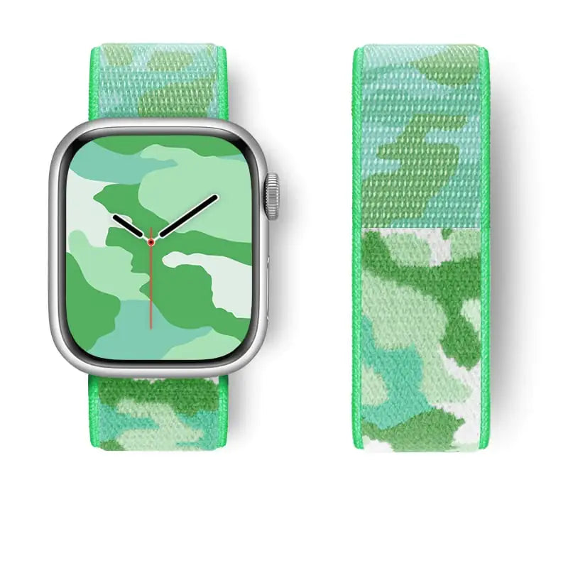 Woven Camouflage Nylon Loop Sports Watch Strap
