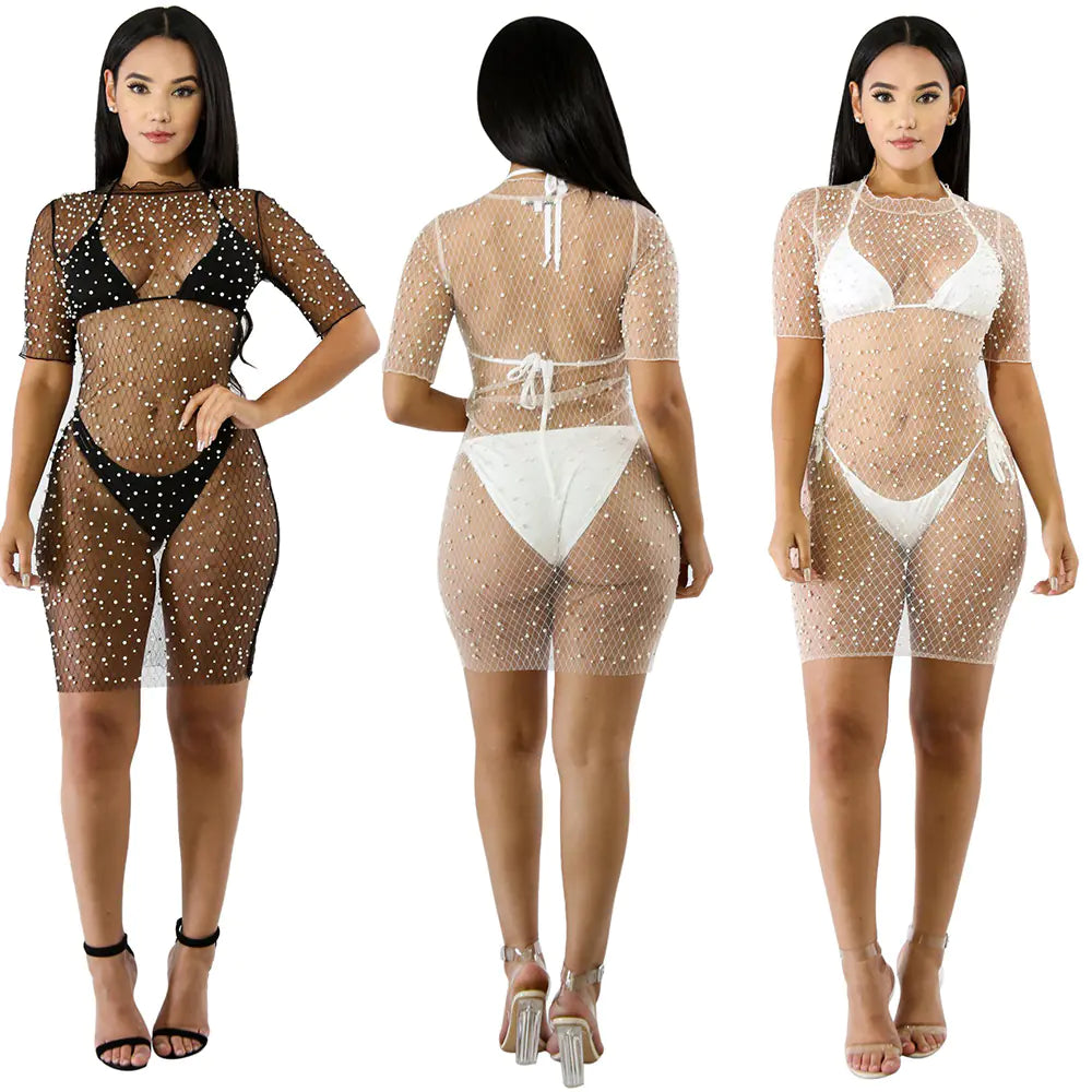 Sheer Perspective Skirt, Mesh Dress