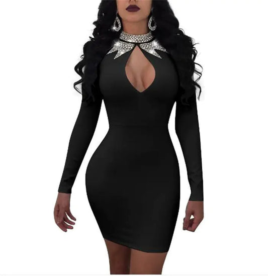 Women's Long Sleeve Dress (Sexy Style)