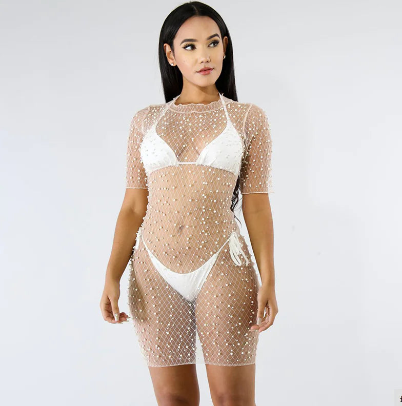 Sheer Perspective Skirt, Mesh Dress