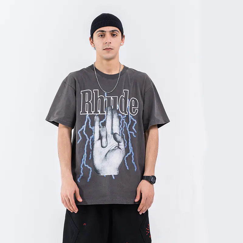 Spring/Summer Men's Vintage Washed T-Shirt