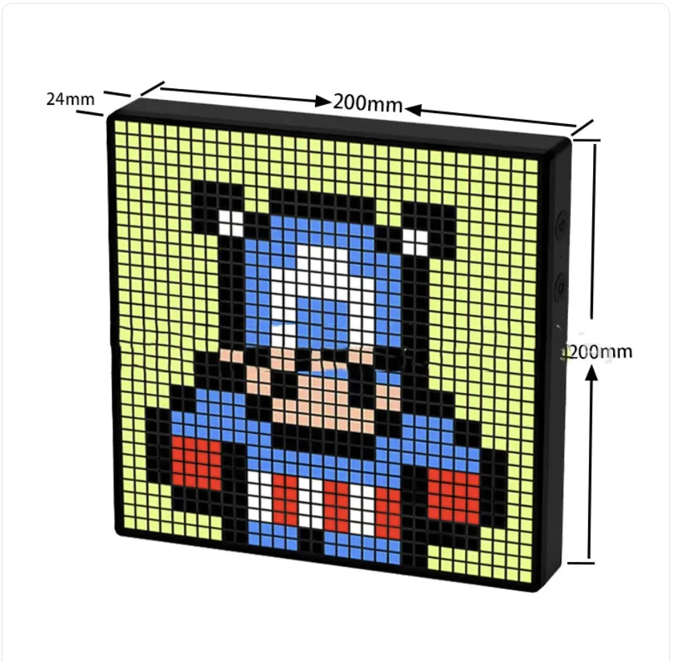 Bluetooth LED Pixel Display Light – Customizable Pixel Art