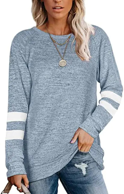 2025/2026 Women's Casual Loose Round Neck Long Sleeve T-Shirt