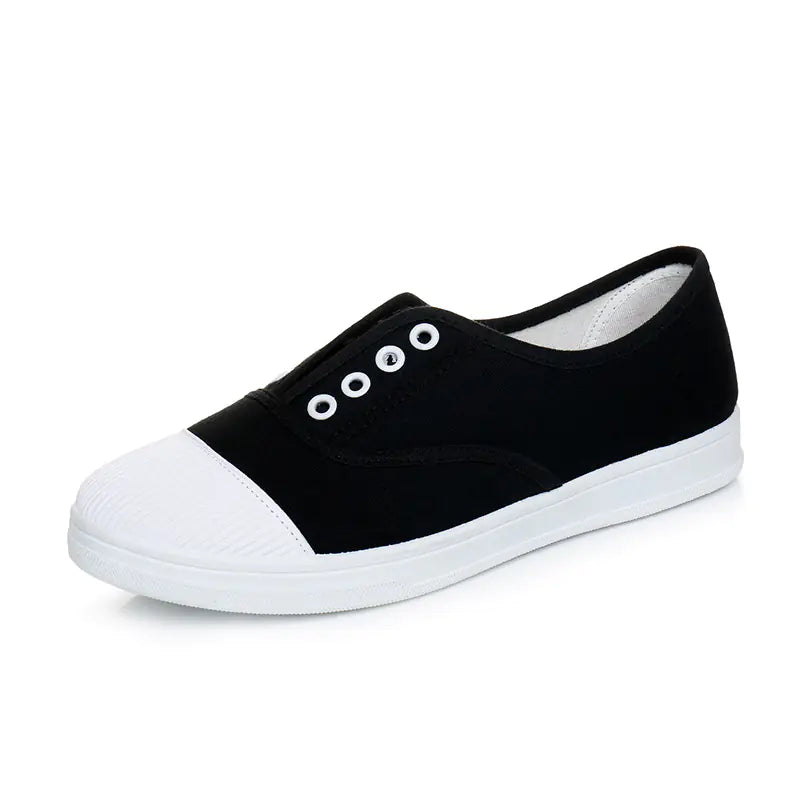 Low Top Canvas Slip-On Sneakers