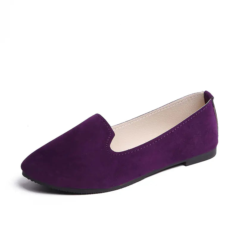 Women's Flat Shoes - Comfortable Candy Color Work Footwear