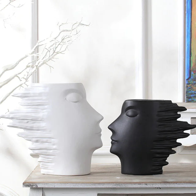 Nordic Modern Minimalist Home Decor Abstract Face Vase