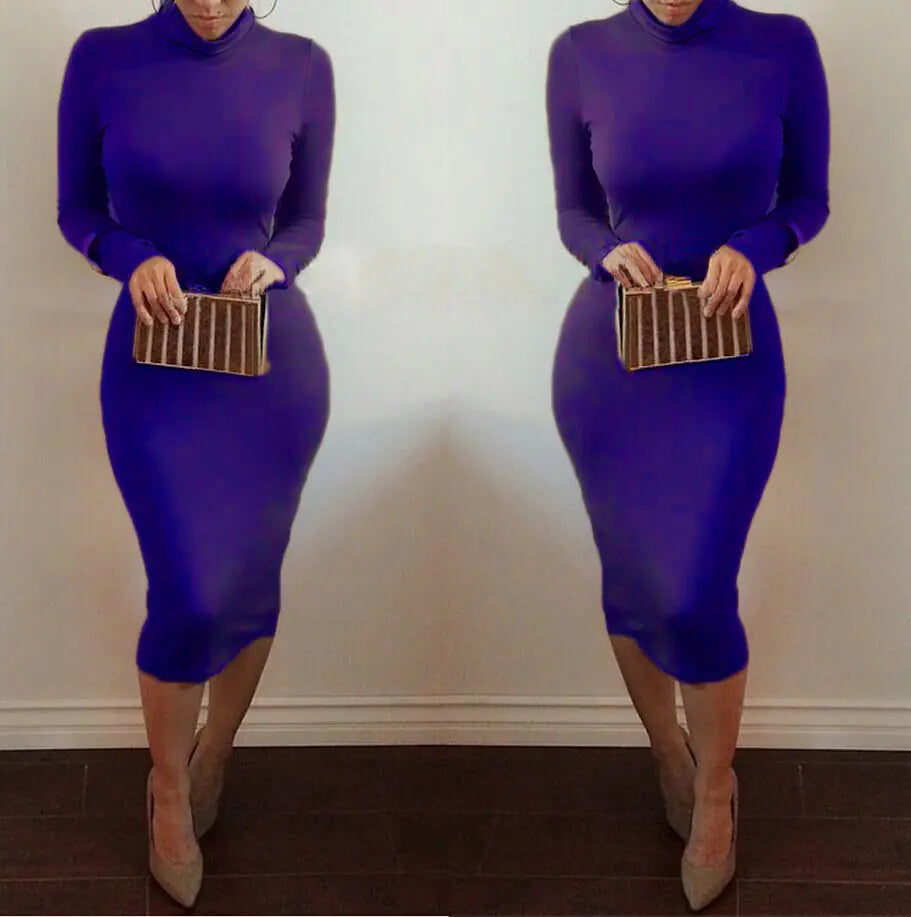 Autumn Winter Bandage Dress & Long Sleeve