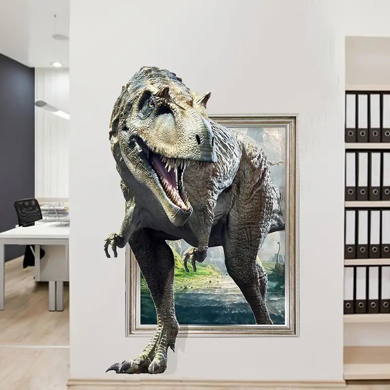 3D Dinosaur Wall Art Sticker - Creative Design (1pc)
