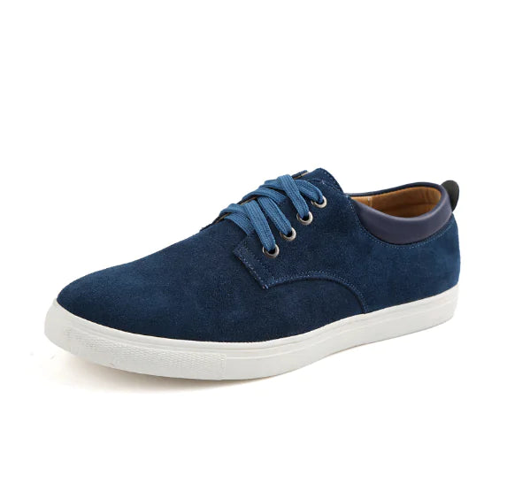 Leather Casual Sneakers (Men's Genuine Leather Shoes)